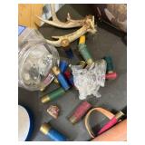 Hunting and Archery Lot with Pop-Up Blind, Arrows, Quiver, Scope, Antler, and Accessories