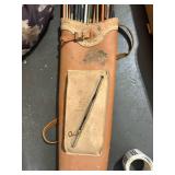 Hunting and Archery Lot with Pop-Up Blind, Arrows, Quiver, Scope, Antler, and Accessories