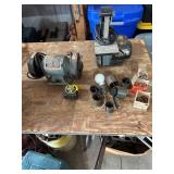Bench Grinder, Delta 31-050 Belt Sander, Hole Saws, Tape Measure and Connectors Set