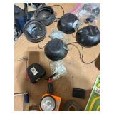 Workshop Tool and Hardware Lot with Vintage Funnels and Bobcat Panel Filter