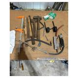 Workshop Tool and Hardware Lot with Vintage Funnels and Bobcat Panel Filter