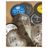 Lot of Saw Blades, Grinding Discs, Wire Wheels, Ear Protection and Hardware