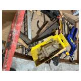 Box of Assorted Hand Tools and Clamps