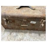 Group of 3 Hydraulic Bottle Jacks and Metal Toolbox with Sockets