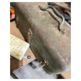 Mixed Lot of Vintage Hand Tools, Rat Traps, and Hardware Accessories with Metal Case