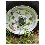 Trailer Axle with 5.30-12 Carlisle Tires and Rims