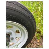 Trailer Axle with 5.30-12 Carlisle Tires and Rims