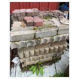Large Lot of Assorted Concrete Landscaping Bricks and Pavers