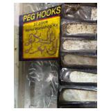Assorted Electrical Wiring Straps, Peg Hooks, and Miniature Wrench Set