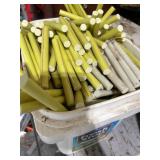 Bucket of Assorted Round Plastic Rod Stock