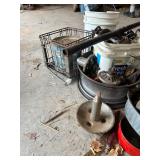 Lot of Mixed Metal Scrap, Steel Panels, Barrels, and Hardware Assortment