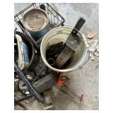 Lot of Mixed Metal Scrap, Steel Panels, Barrels, and Hardware Assortment
