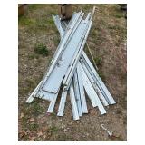 Lot of Mixed Metal Scrap, Steel Panels, Barrels, and Hardware Assortment