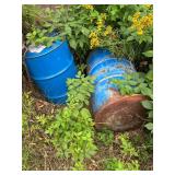 Lot of Mixed Metal Scrap, Steel Panels, Barrels, and Hardware Assortment