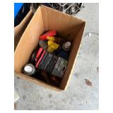Garage Chemicals, Oils, Funnels, and Garage Tools Lot