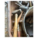Collection of Vintage Hand Tools with Radio Flyer Wagon