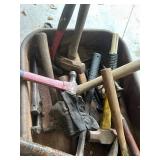 Collection of Vintage Hand Tools with Radio Flyer Wagon