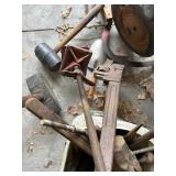 Collection of Vintage Hand Tools with Radio Flyer Wagon