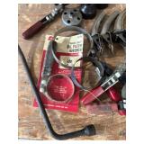 Automotive Oil Filter Wrenches, Grease Guns, and Tool Lot