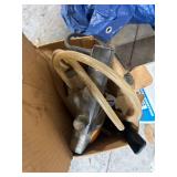 Garage Tool and Supply Lot with Power Painter, Plastic Sheeting, and Accessories