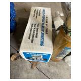 Garage Tool and Supply Lot with Power Painter, Plastic Sheeting, and Accessories