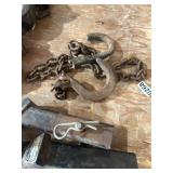 Collection of Trailer Hitches, Ball Mounts, Chains, and Towing Accessories