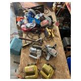 Mixed Lot of Vintage Power Tools and Hand Tools including Jigsaws, Circular Saw, and Accessories