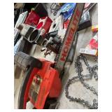 Chainsaw and Replacement Parts Lot with Bars, Chains, and Accessories