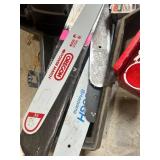 Chainsaw and Replacement Parts Lot with Bars, Chains, and Accessories