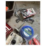 Chainsaw and Replacement Parts Lot with Bars, Chains, and Accessories