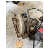 Assorted Power Tools and Hand Tools Lot Including Circular Saws, Grinders, Impact Wrench, and Hammers