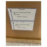 Herons on the River Bank Original Tempera by Chin Wah, Framed Artwork