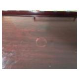 Mahogany Sideboard Buffet Cabinet with Brass Accents