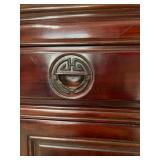 Mahogany Sideboard Buffet Cabinet with Brass Accents