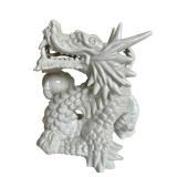Vintage Chic Fitz and Floyd White Porcelain Dragon Statue
