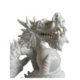 Vintage Chic Fitz and Floyd White Porcelain Dragon Statue