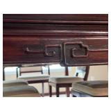 Asian Inspired Dining Table with Chairs