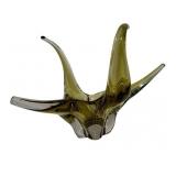 Chalet Mid-Century Green Art Glass Centerpiece Bowl