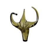 Chalet Mid-Century Green Art Glass Centerpiece Bowl