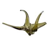 Chalet Mid-Century Green Art Glass Centerpiece Bowl