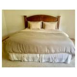 Thomasville Wooden King Size Headboard / Bed Frame and Coordinating Nightstand