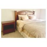Thomasville Wooden King Size Headboard / Bed Frame and Coordinating Nightstand