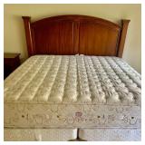 Thomasville Wooden King Size Headboard / Bed Frame and Coordinating Nightstand