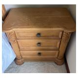 Thomasville King Poster Wooden King Size Bed Frame with Two Matching Nightstands