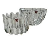 Set of 2 Orrefors Sweden Crystal Bowls