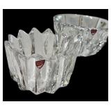 Set of 2 Orrefors Sweden Crystal Bowls
