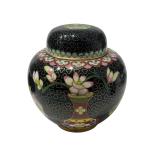 Chinese Decorative Bowl, Cloisonné Jar with Lid, and Enamel Egg on Stands