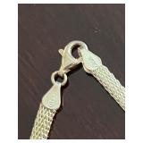 Sterling Silver Necklace with Topaz Square Gemstone Pendant