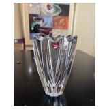 Collection of 7 Small Cut Glass Bud Vases and Candy Dish including Orrefors Sweden