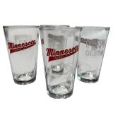 Barware Collection with Reed & Barton Ice Bucket, Shakers, Minnesota Twins Glasses, and Shot Glasses